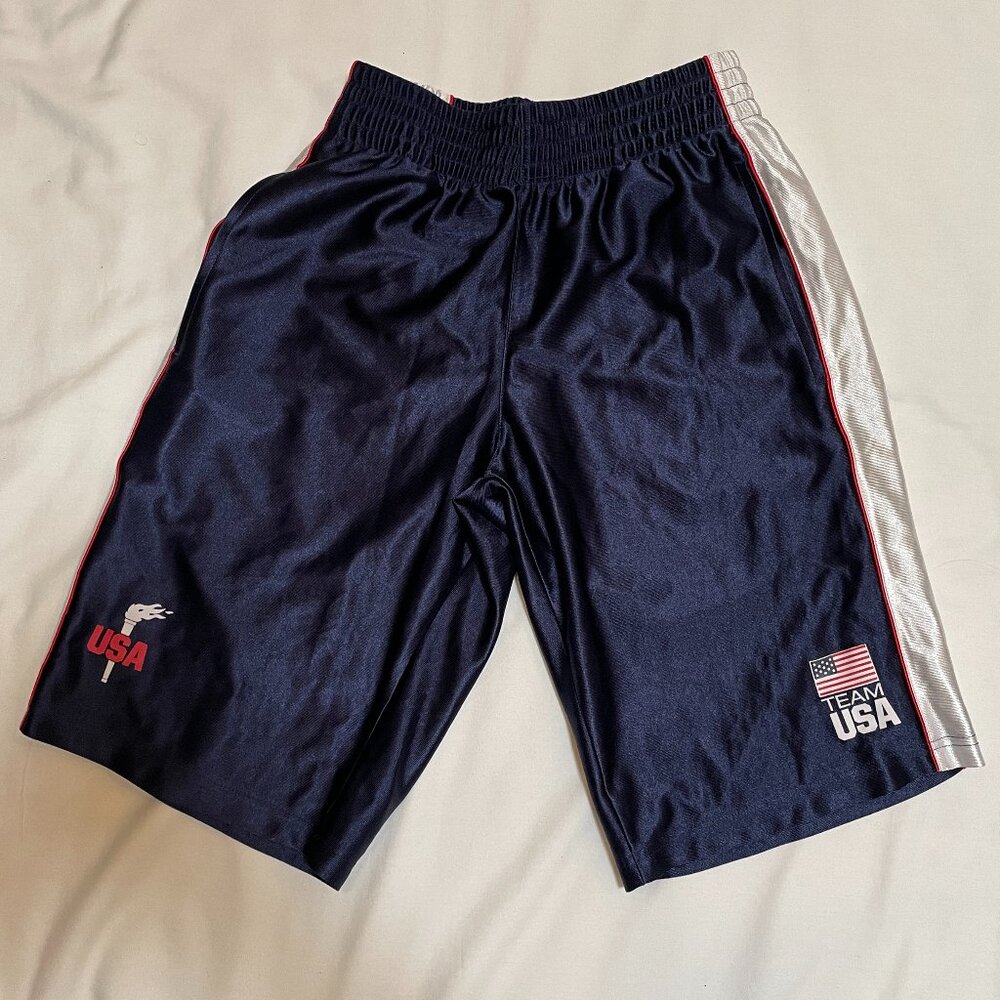 Team USA Olympics Shorts Youth Boys XL Basketball Style Blue